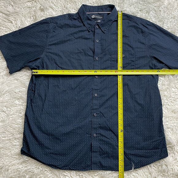 Weatherproof Button Down Shirt Size XXL Navy Blue Comfort Stretch - Picture 2 of 4